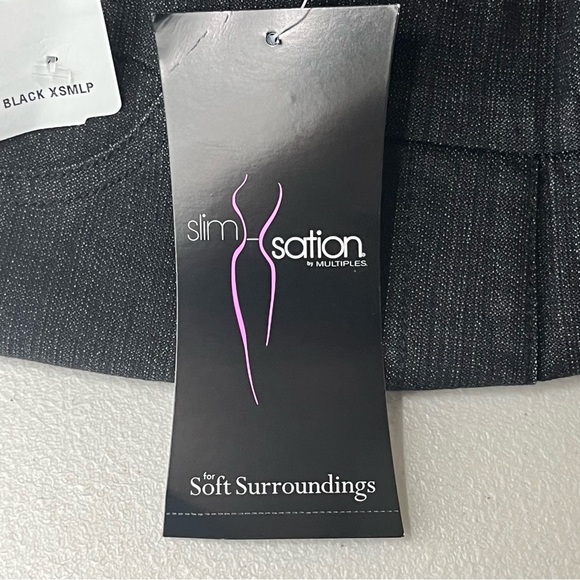 SOFT SURROUNDINGS NWT STRAIGHT LEG CAPRI PANTS BLACK DENIM SLIM SATION PETITE XS - Picture 5 of 10